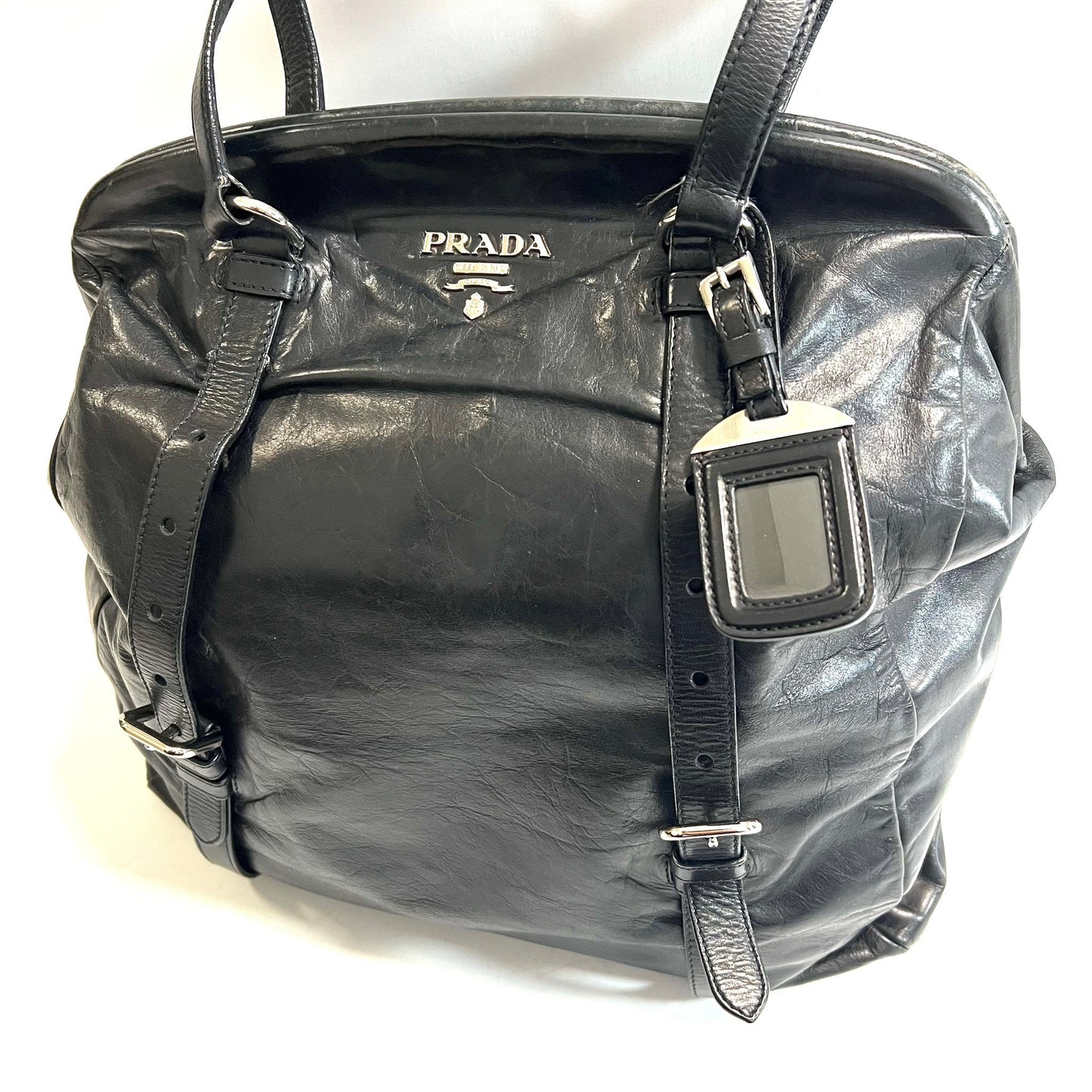 PRADA プラダ ハンドバッグ トート レザー チャーム