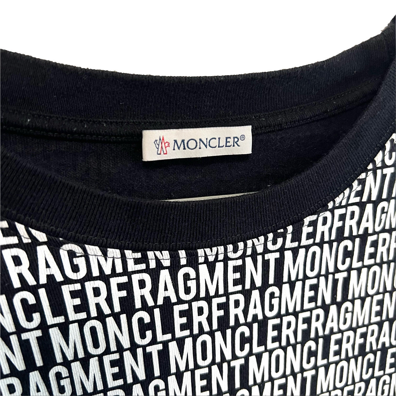 MONCLER モンクレール フラグメント Tシャツ　総柄　ブラック