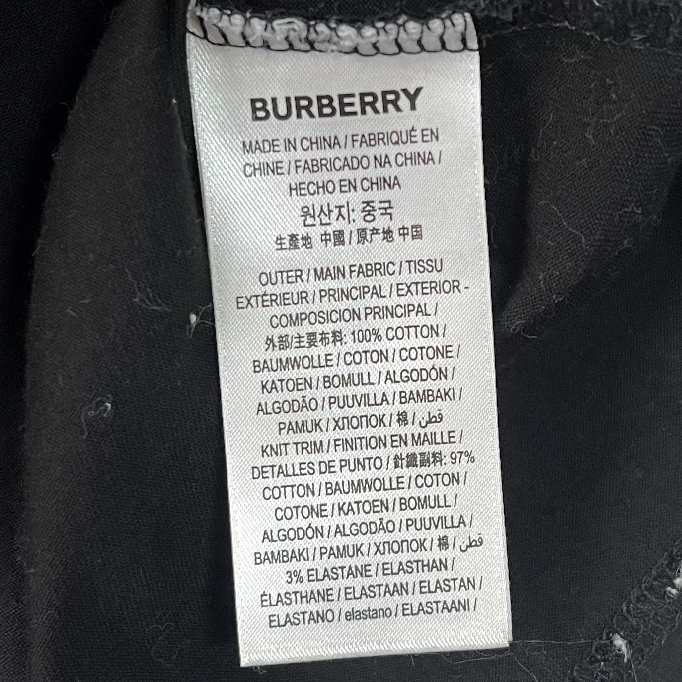 Burberry バーバリー  Tシャツ　ブラック