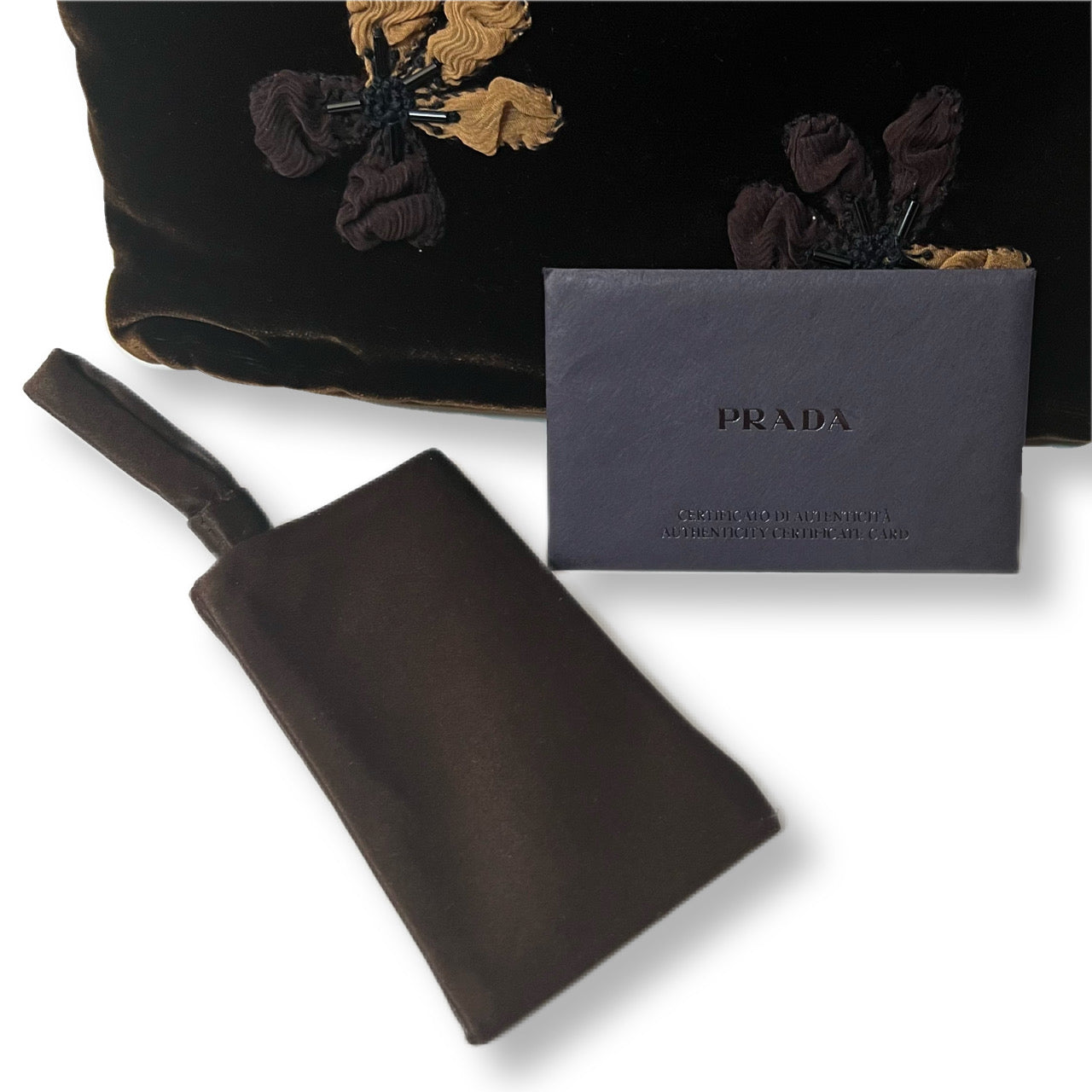 PRADA プラダ　ハンドバック　ベロア　ベルベット